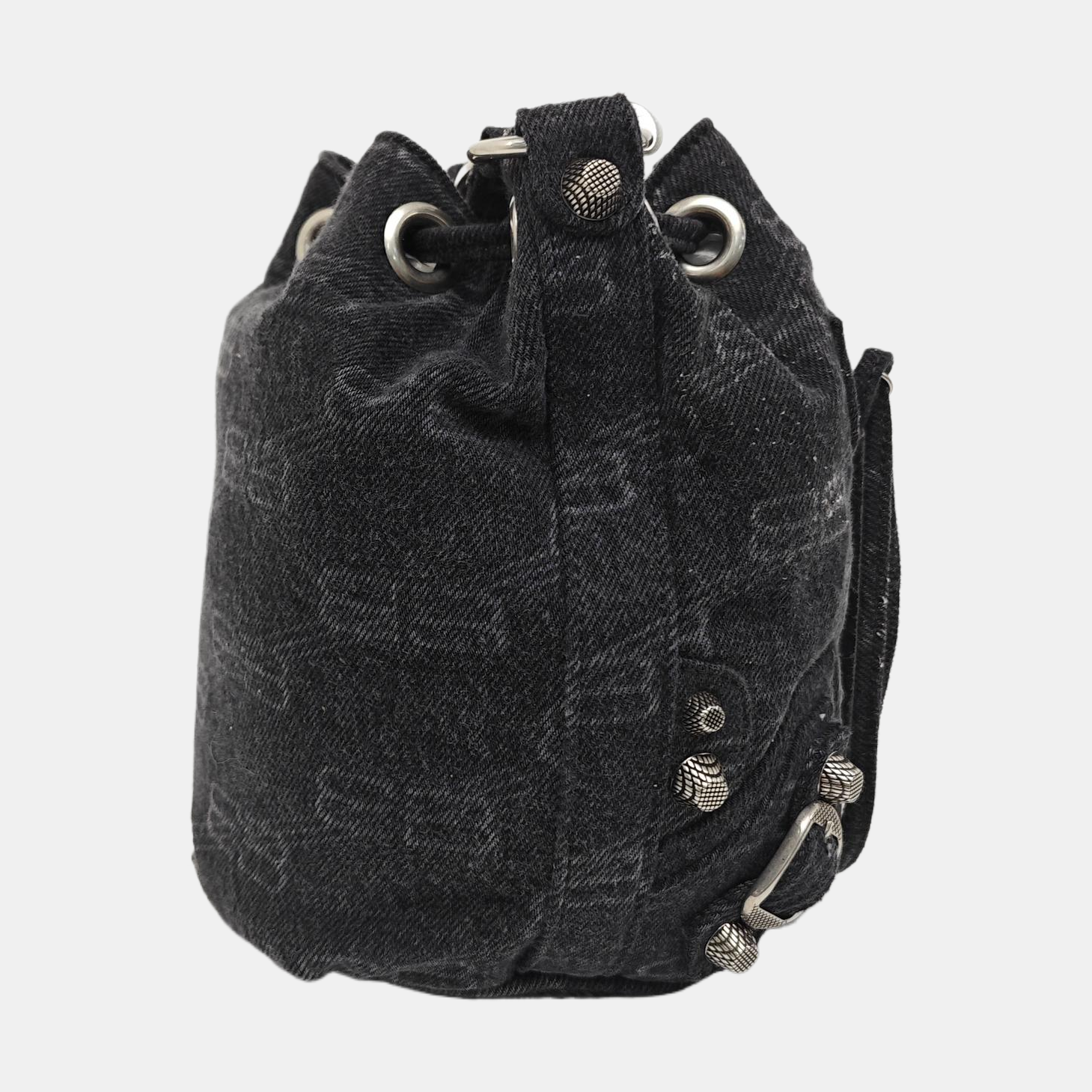 Fabric Bucket Bag Gray
