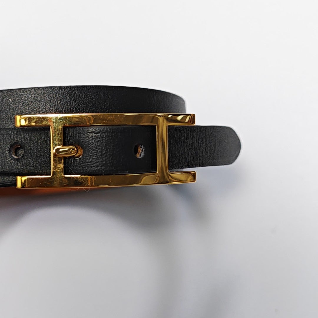 Hapi 3 Leather Black Bangle