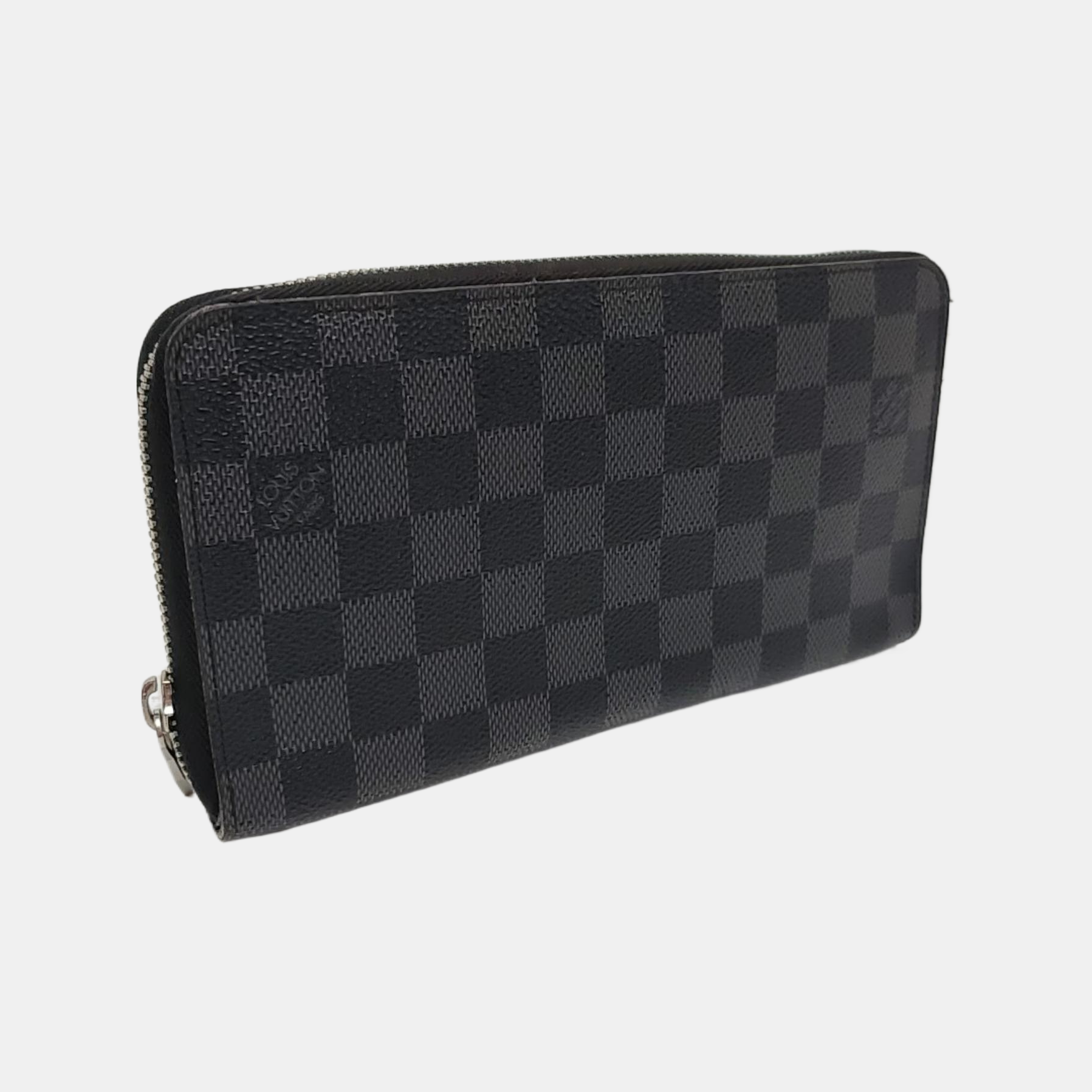 ZIPPY Damier Graphite Coated Canvas Gray Wallet