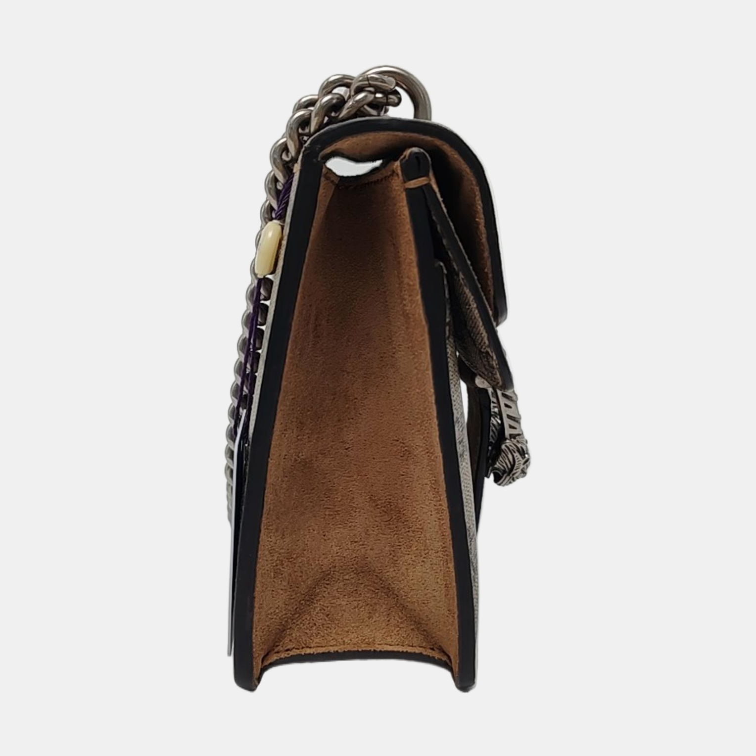 Dionysus Mini Monogram Coated Canvas Beige
