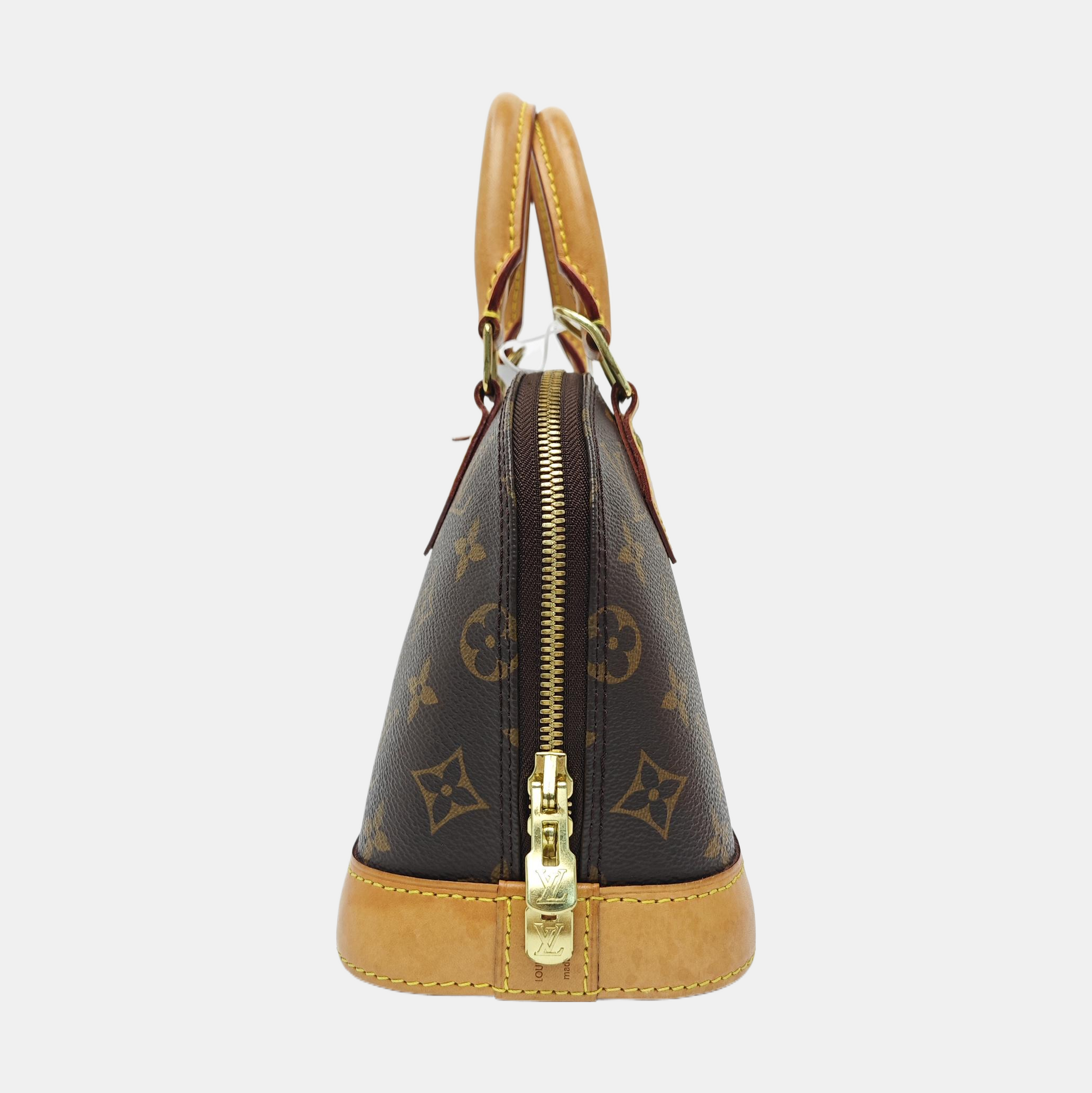 ALMA BB Monogram Coated Canvas Brown