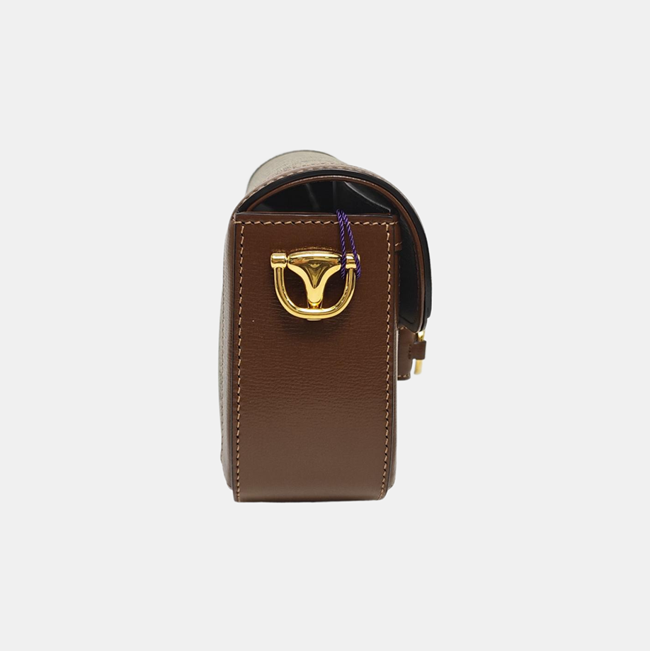 Horsebit 1955 Medium Monogram Coated Canvas Black