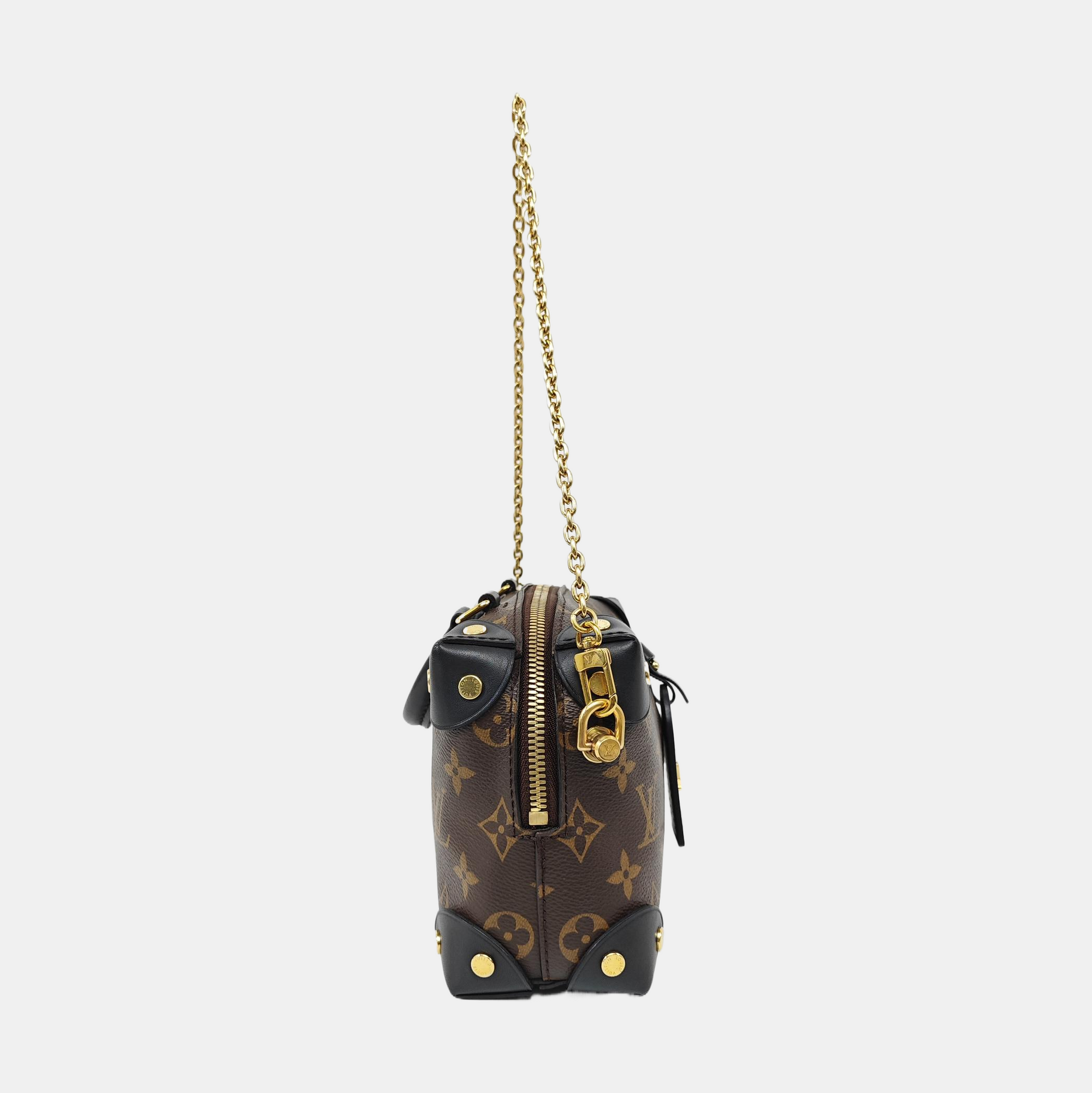 PETITE MALLE Monogram Coated Canvas Brown