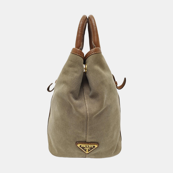 Fabric Tote Bag Brown