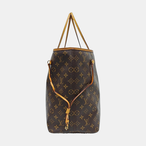 NEVERFULL GM Monogram Coated Canvas Brown