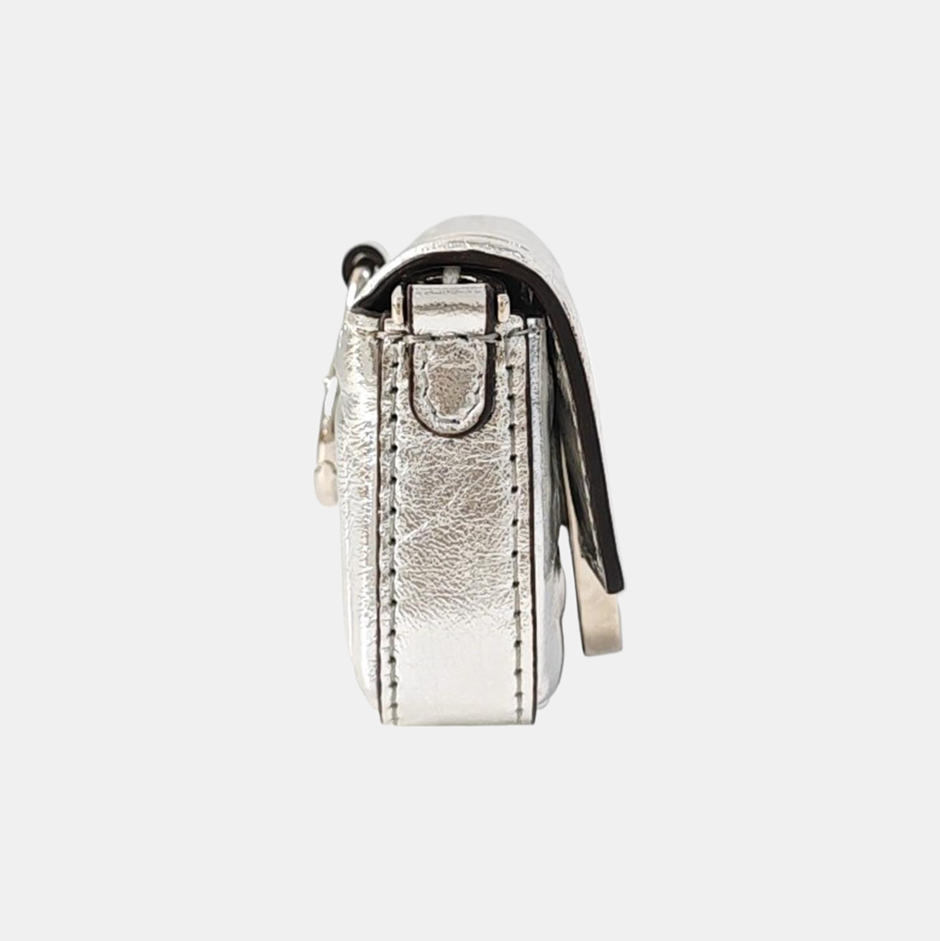 Baguette Super Mini Calfskin Silver