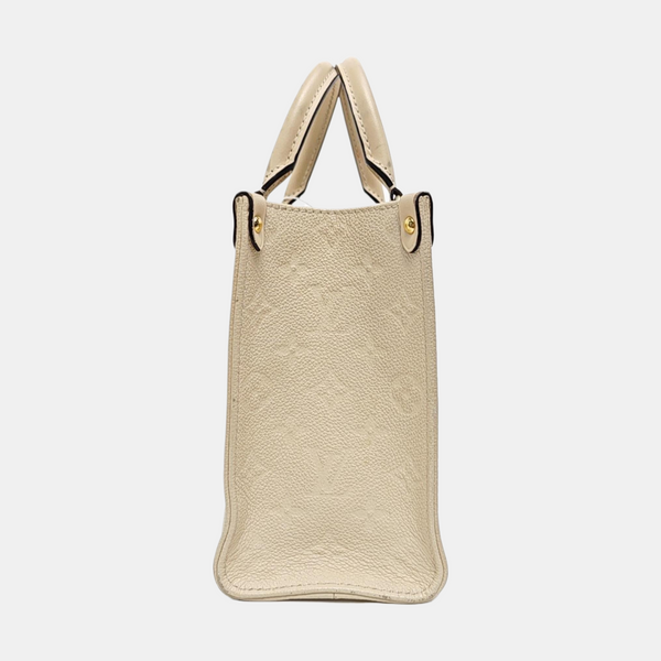 ONTHEGO PM Monogram Calfskin Beige