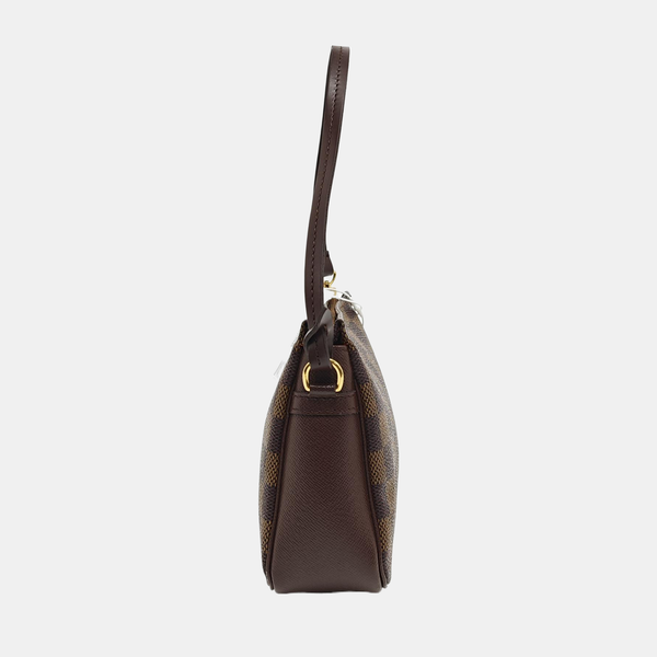 TROUSSE MAKE UP Damier Ebene Coated Canvas Brown