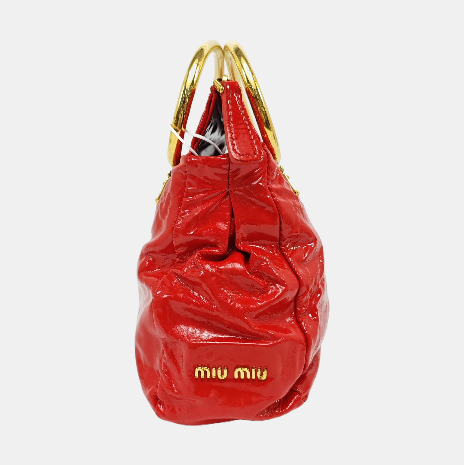 Patent Leather Tote Bag Red