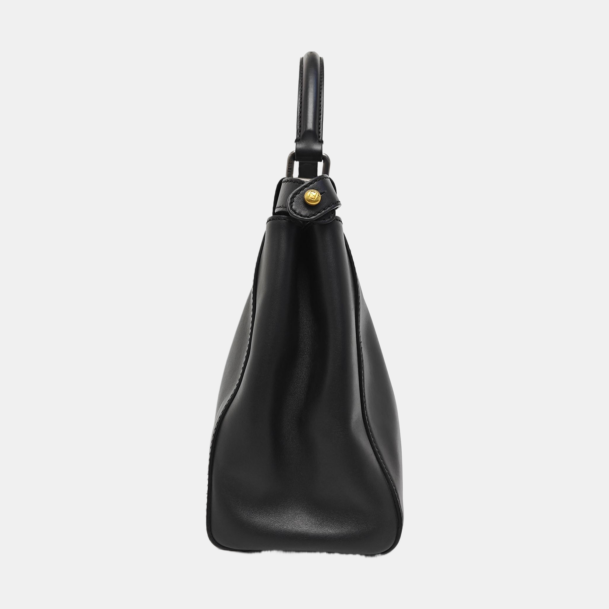 Peekaboo Medium Calfskin Black