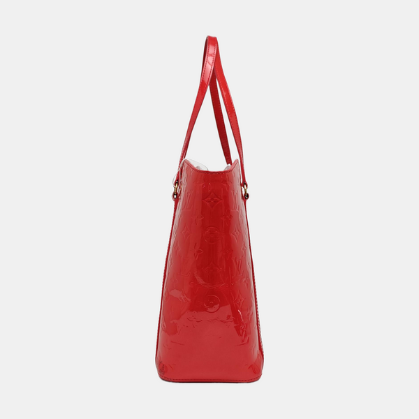 Monogram Patent Leather Tote Bag Red
