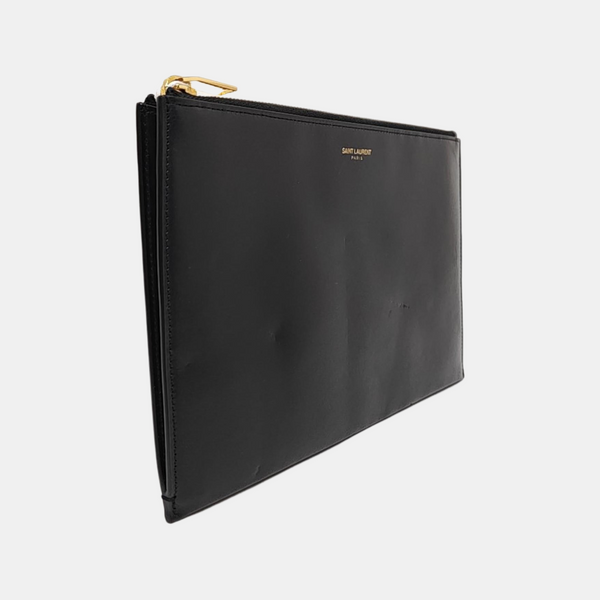 Calfskin Clutch Medium Black
