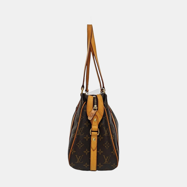 STRESA Monogram Coated Canvas Brown