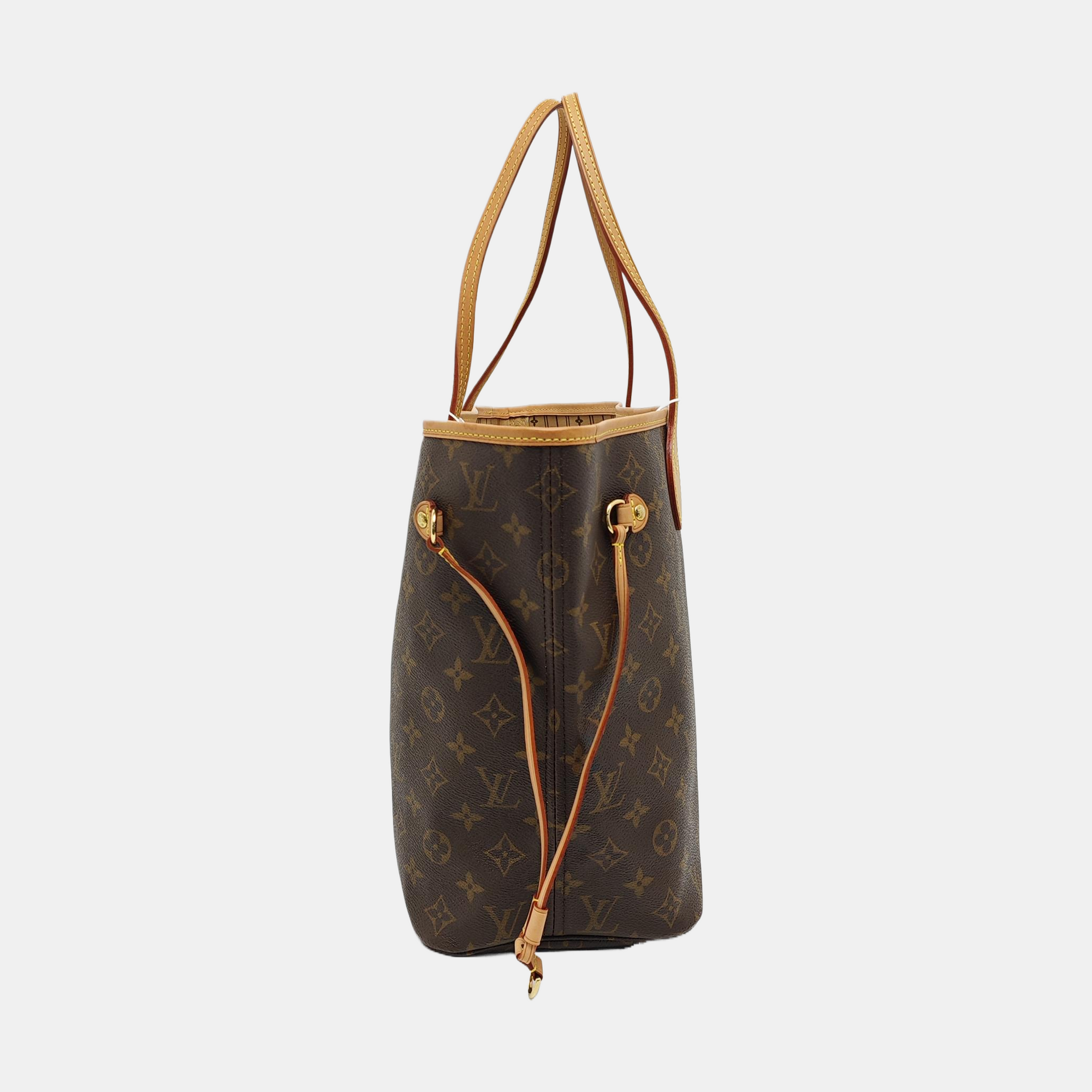 NEVERFULL MM Monogram Coated Canvas Brown