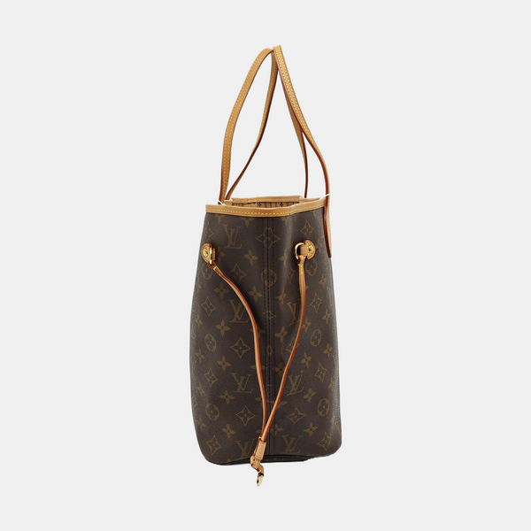 NEVERFULL MM Monogram Coated Canvas Brown