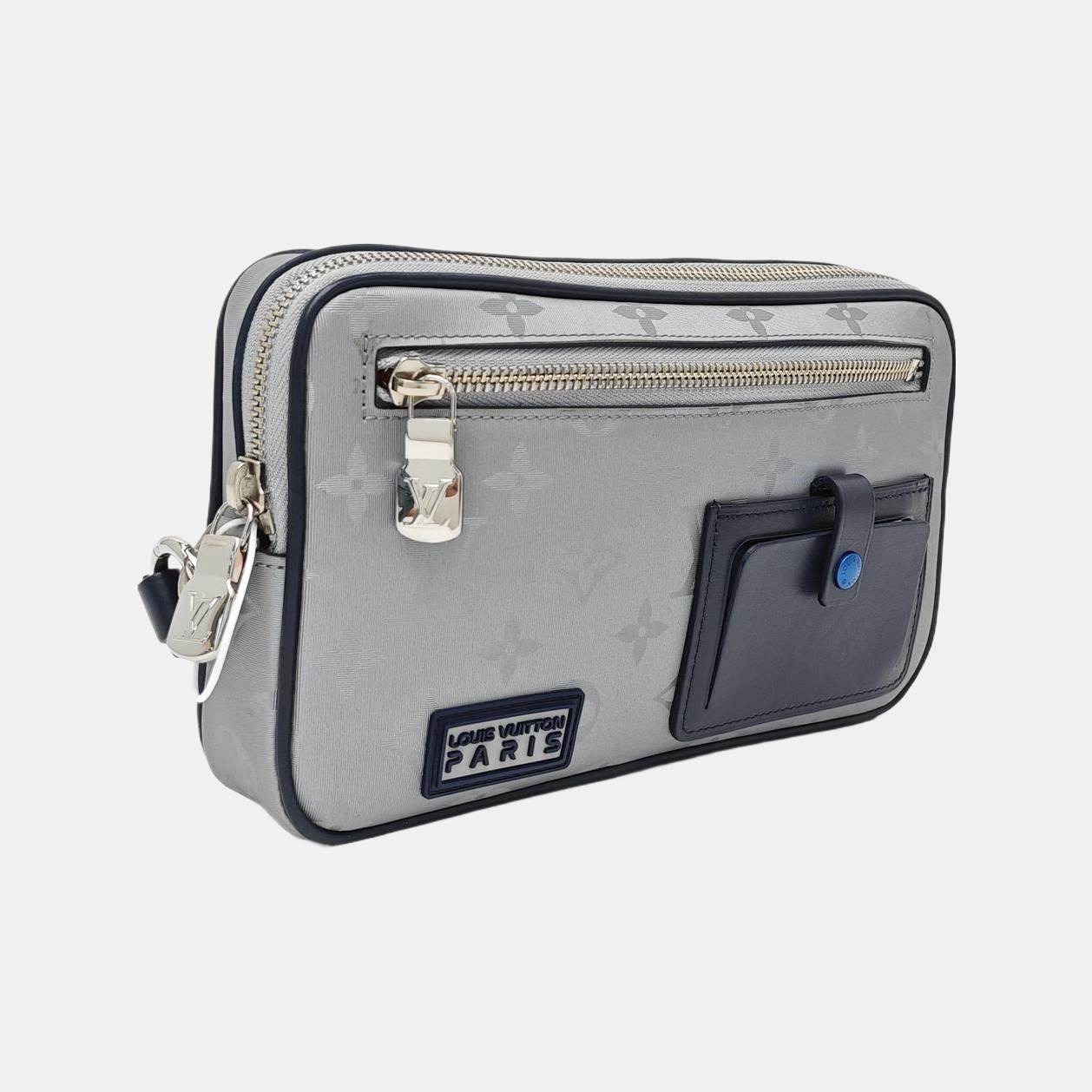 ALPHA Monogram Coated Canvas Silver
