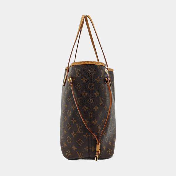 NEVERFULL MM Monogram Coated Canvas Brown