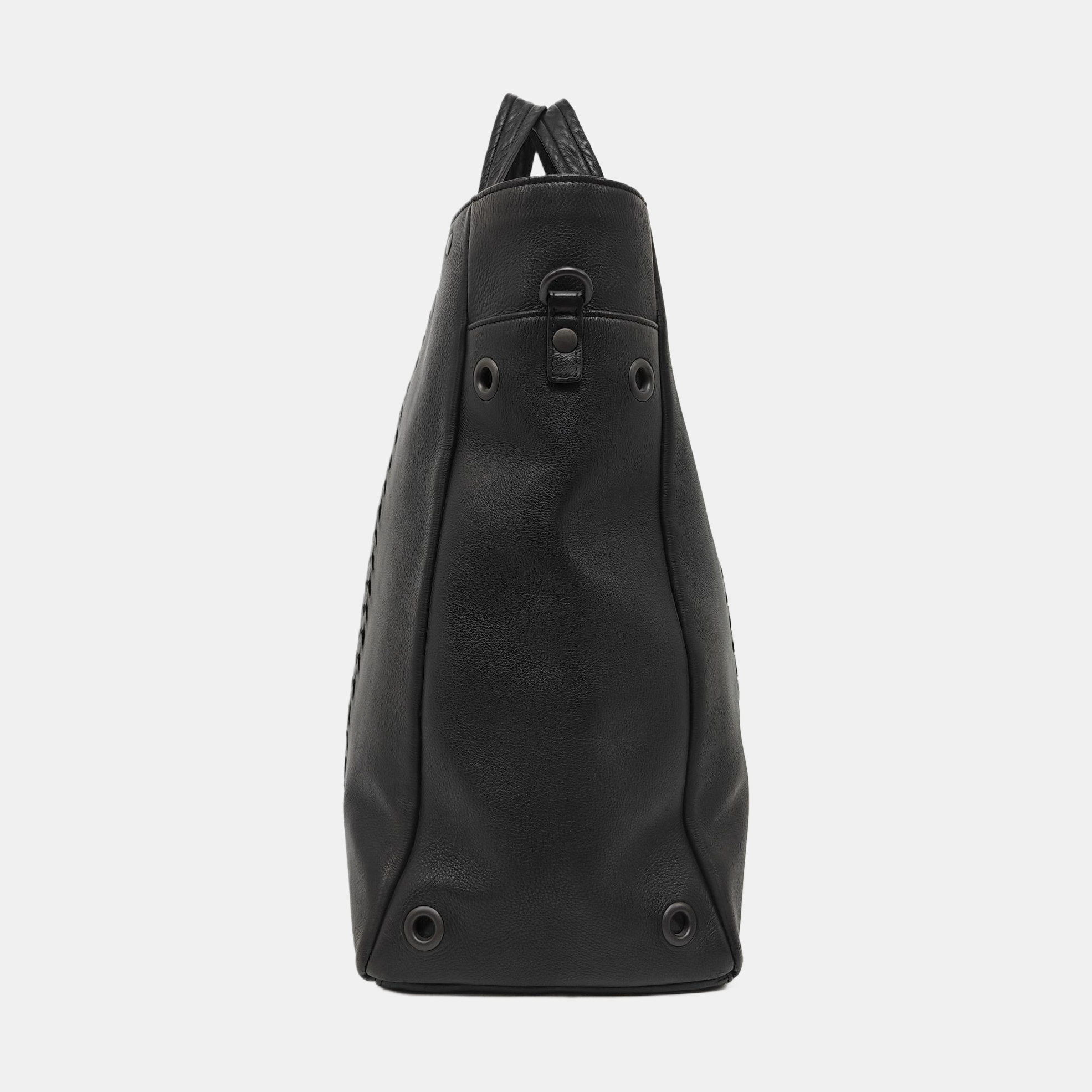 Calfskin Top Handle Bag Black
