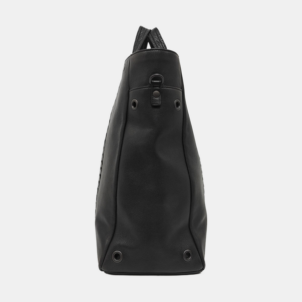 Calfskin Top Handle Bag Black
