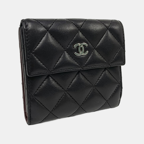 Quilted Lambskin Wallet Black