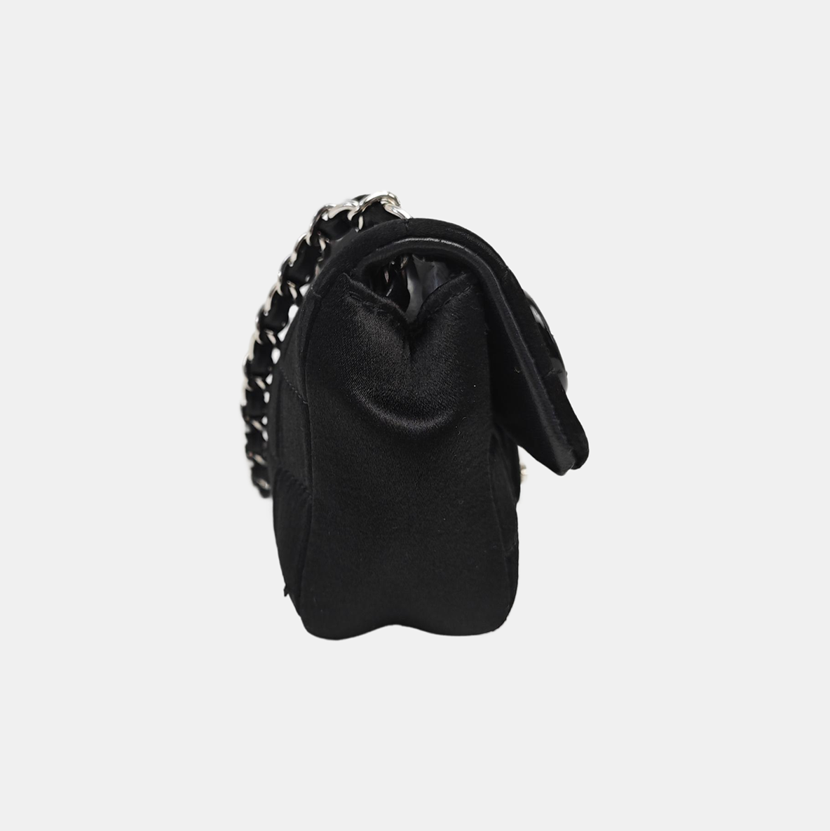 Silk Satin Crossbody Bag Black