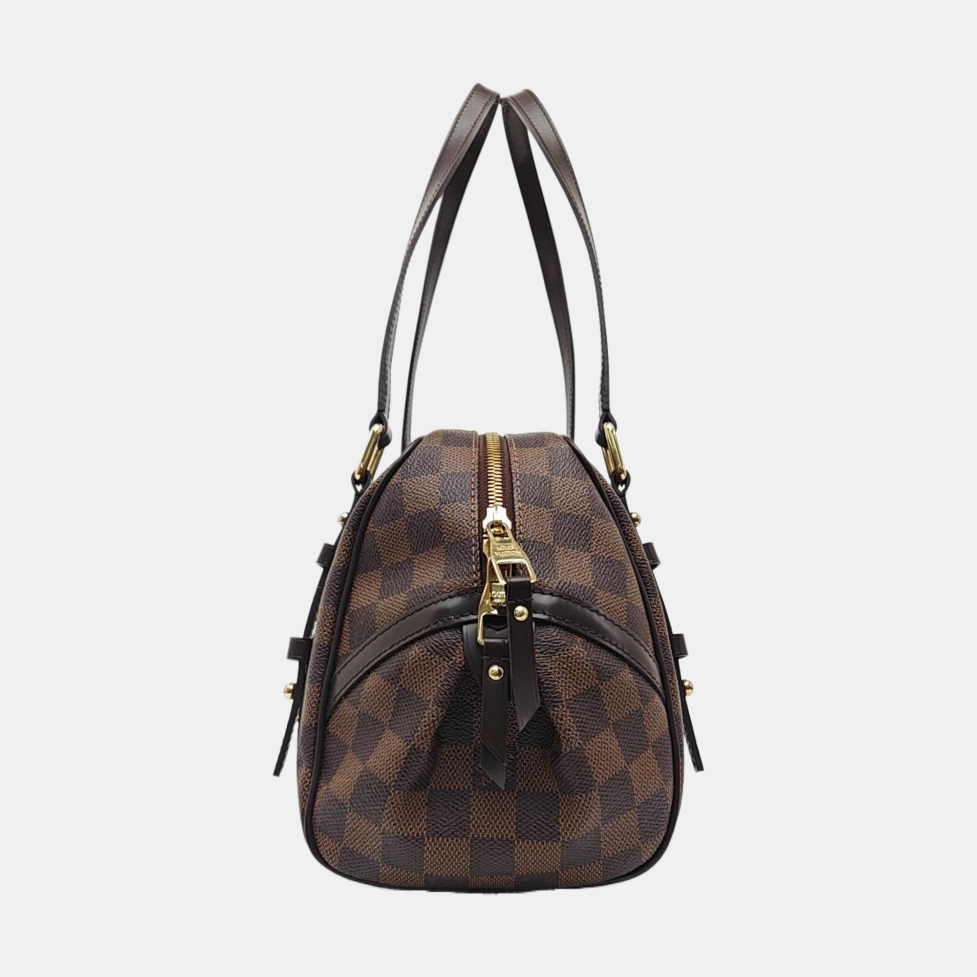 RIVINGTON PM Damier Ebene Coated Canvas Brown