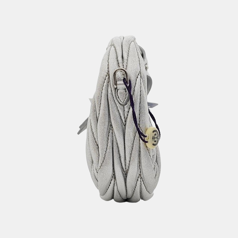 Wander Matelassé Super Mini Quilted Lambskin Silver