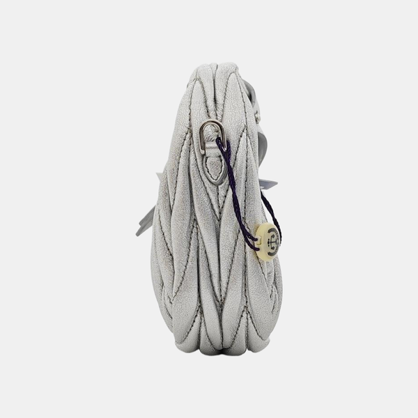 Wander Matelassé Super Mini Quilted Lambskin Silver