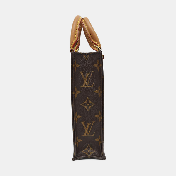 SAC PLAT Mini Monogram Coated Canvas Brown