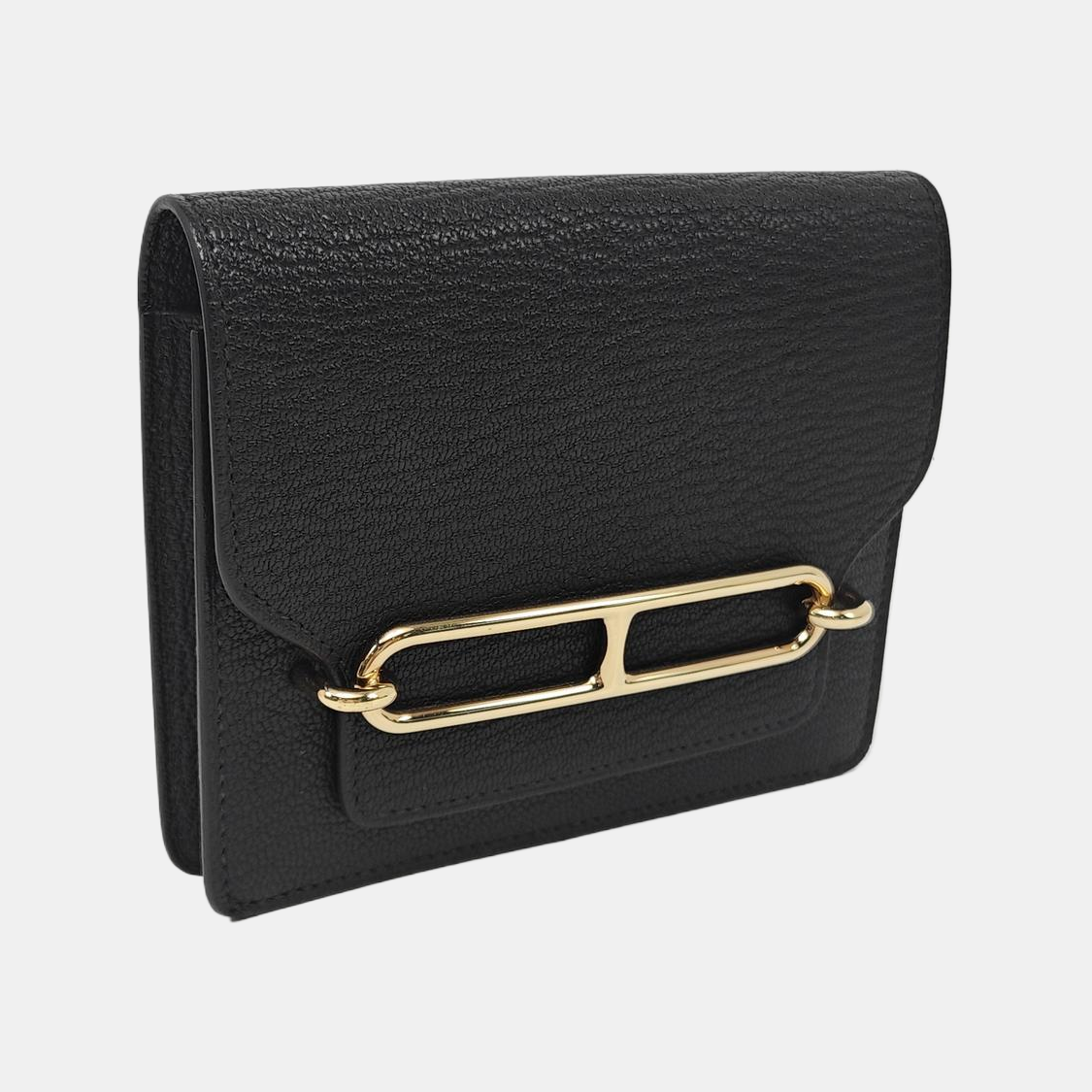 Roulis Slim Chèvre Mysore Black Wallet