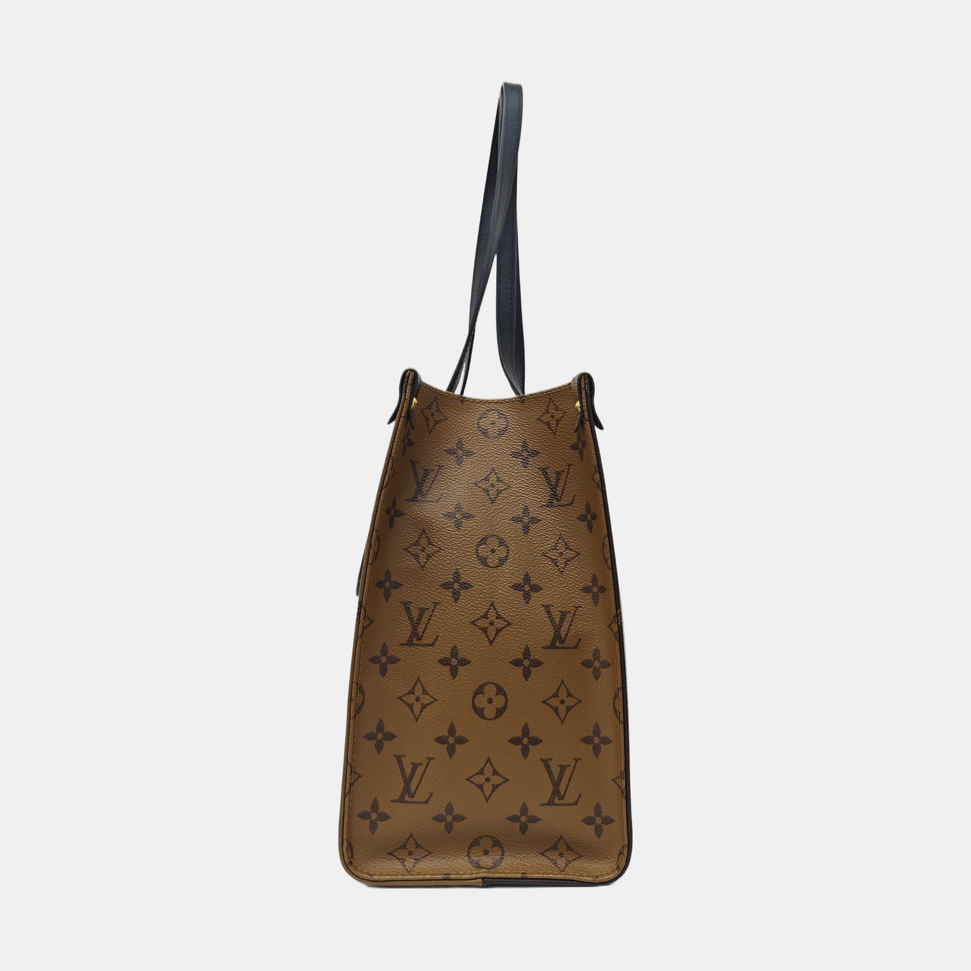 ONTHEGO MM Monogram Coated Canvas Brown
