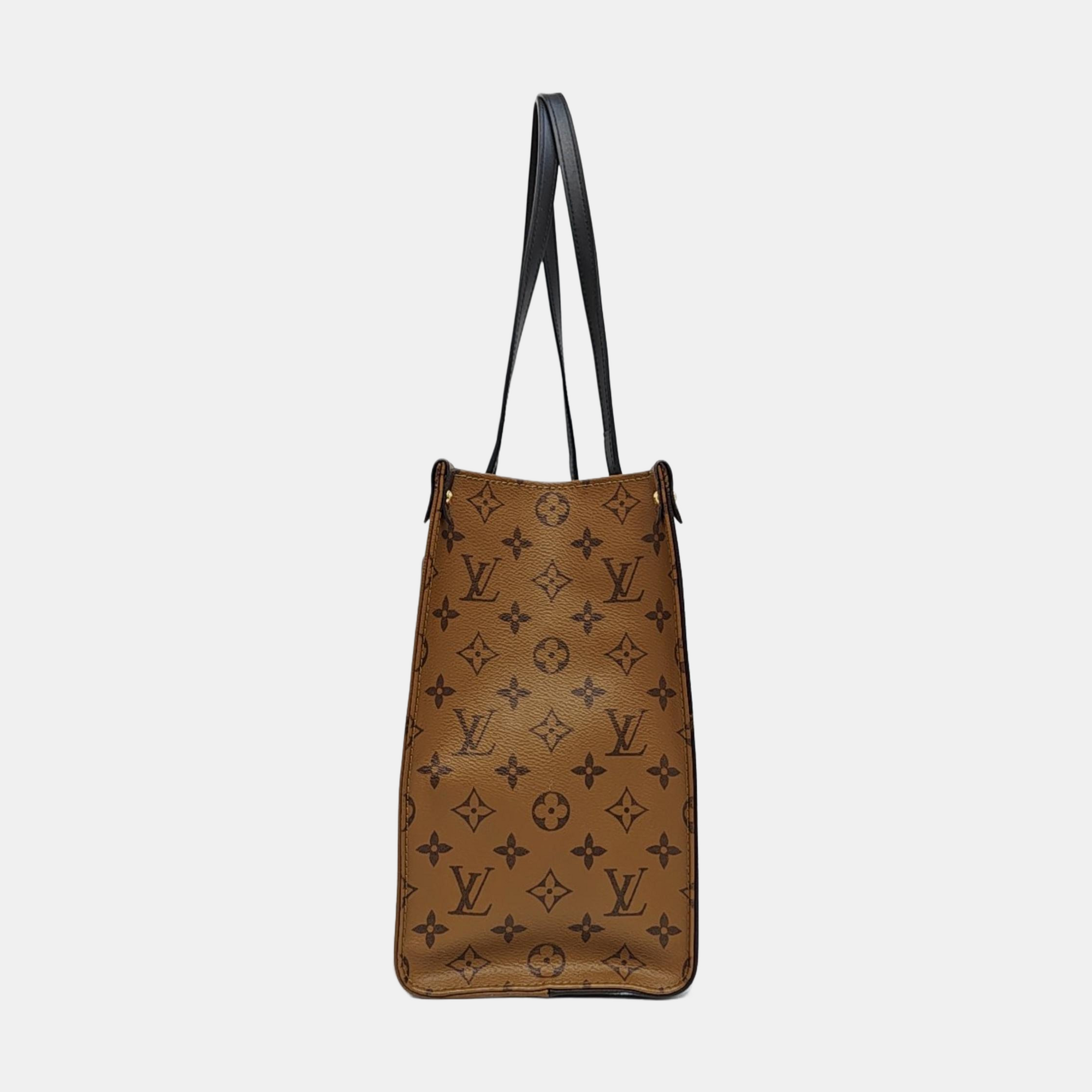 ONTHEGO MM Monogram Coated Canvas Brown