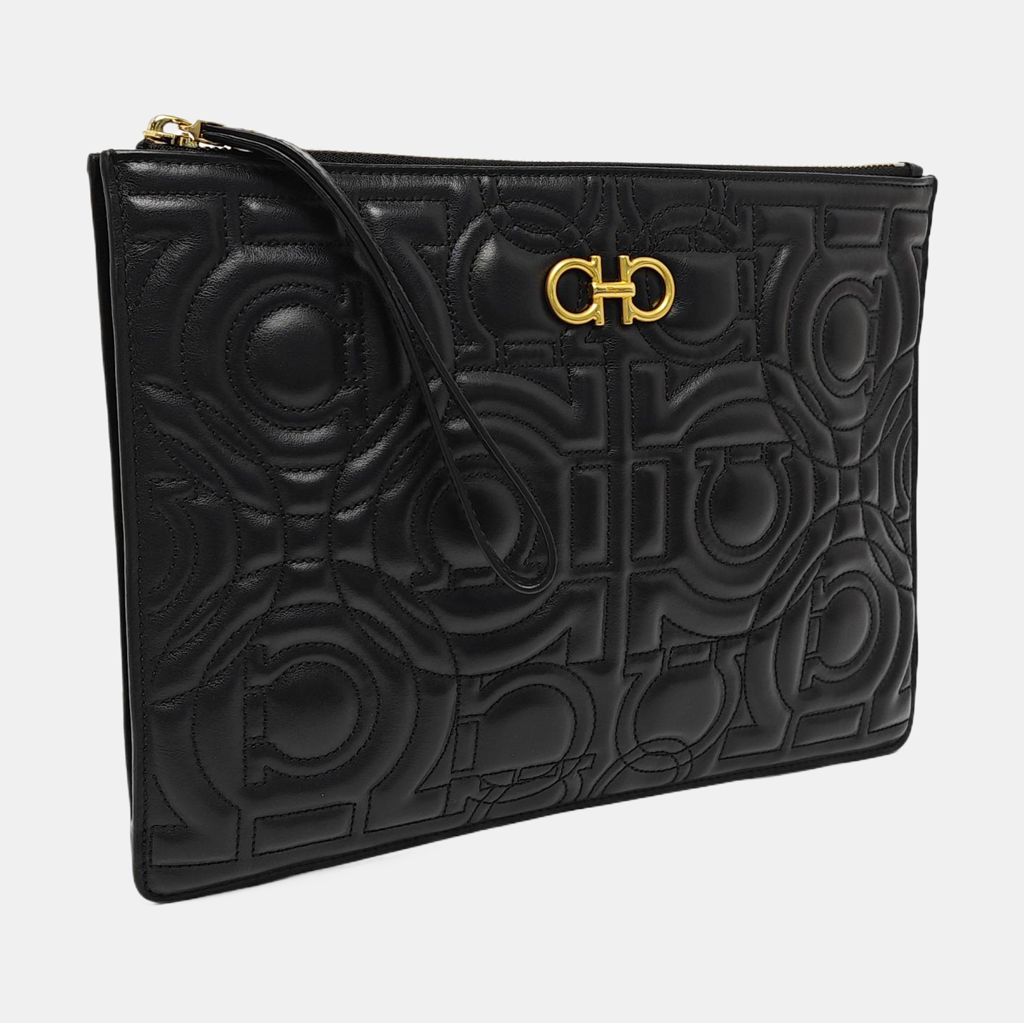 Quilted Calfskin Clutch Black
