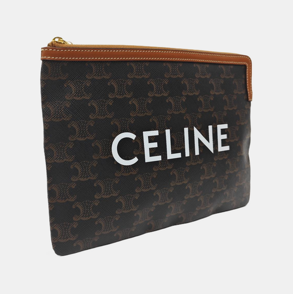 TRIOMPHE Small Coated Canvas Brown
