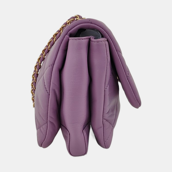 Ginny Quilted Calfskin Purple