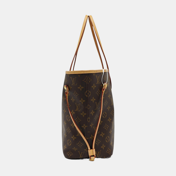 NEVERFULL MM Monogram Coated Canvas Brown