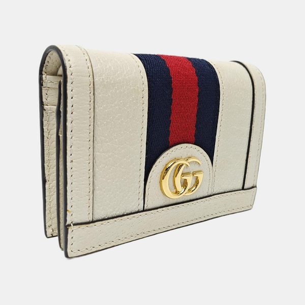 Ophidia Mini Calfskin White Wallet