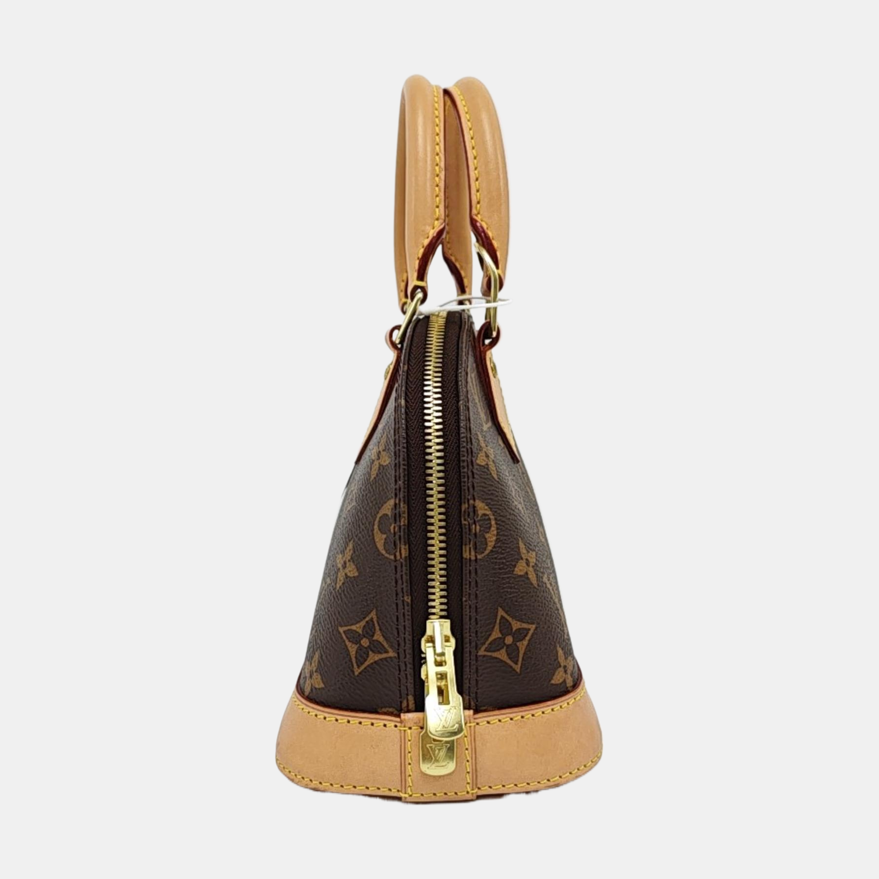 ALMA BB Monogram Coated Canvas Brown