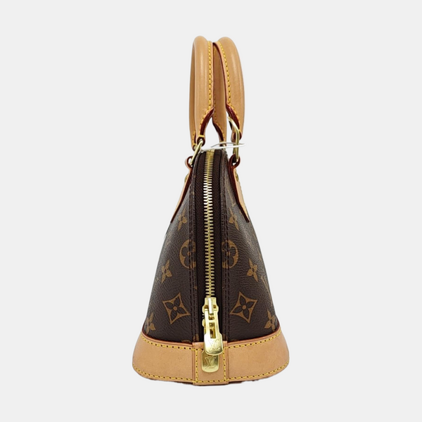 ALMA BB Monogram Coated Canvas Brown