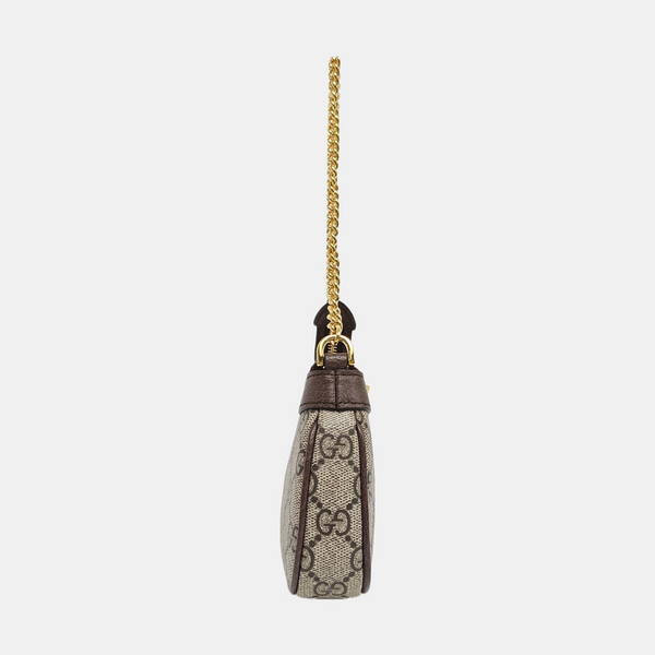 Ophidia Mini Monogram Coated Canvas Beige