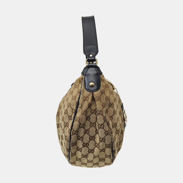 Monogram Canvas Top Handle Bag Brown