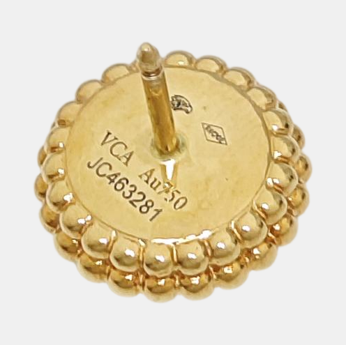 Perlée Couleurs 18k Gold Green Stud Earrings