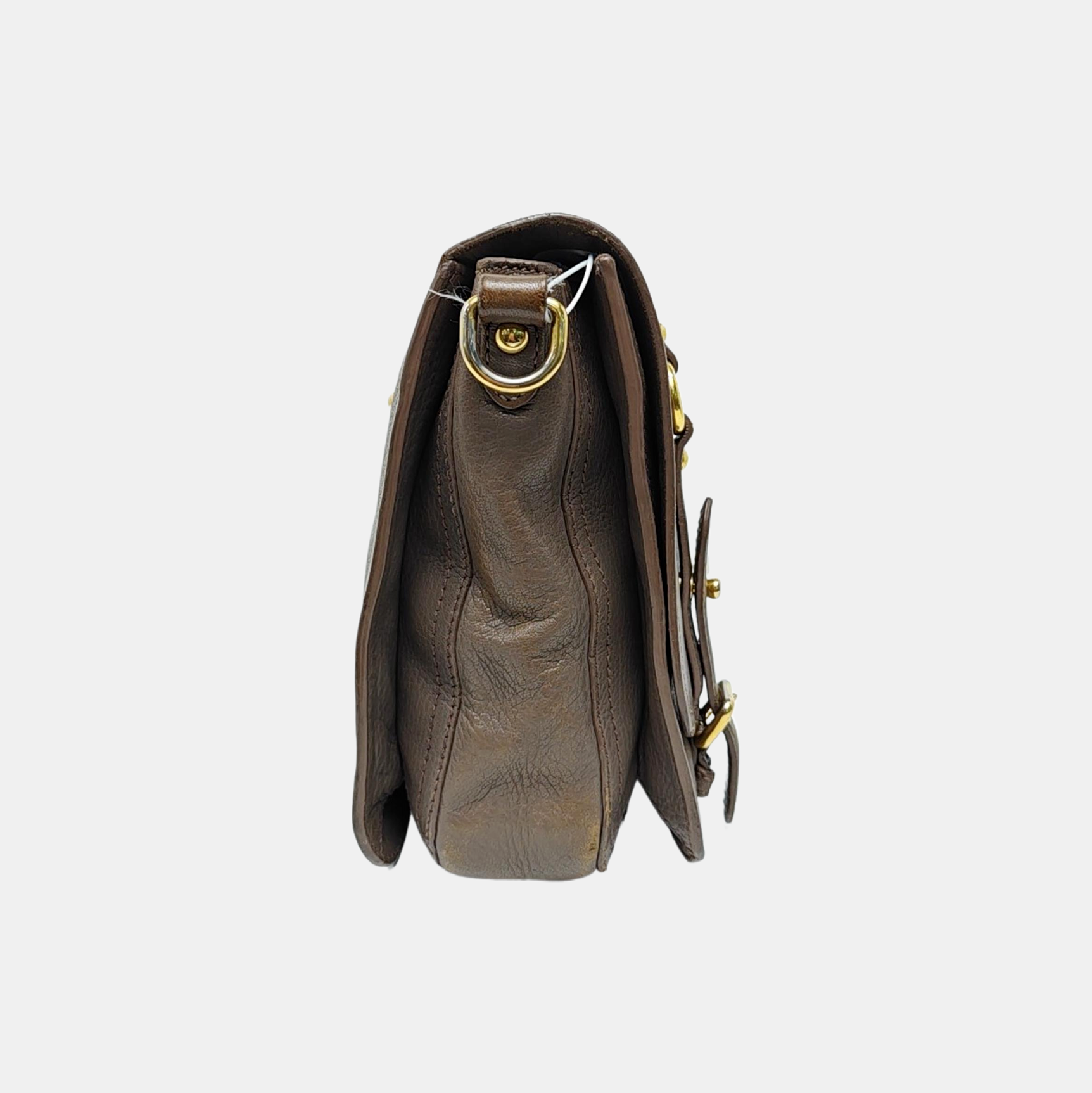 Calfskin Shoulder Bag Gray