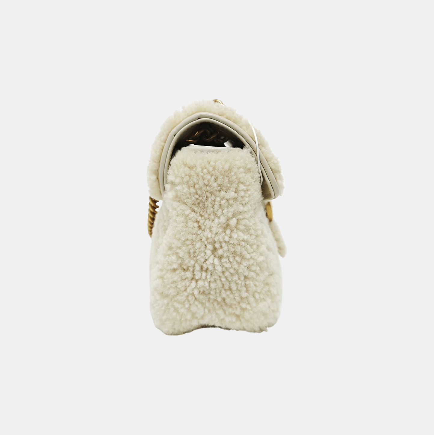 GG Marmont Medium Quilted Sheepskin Beige
