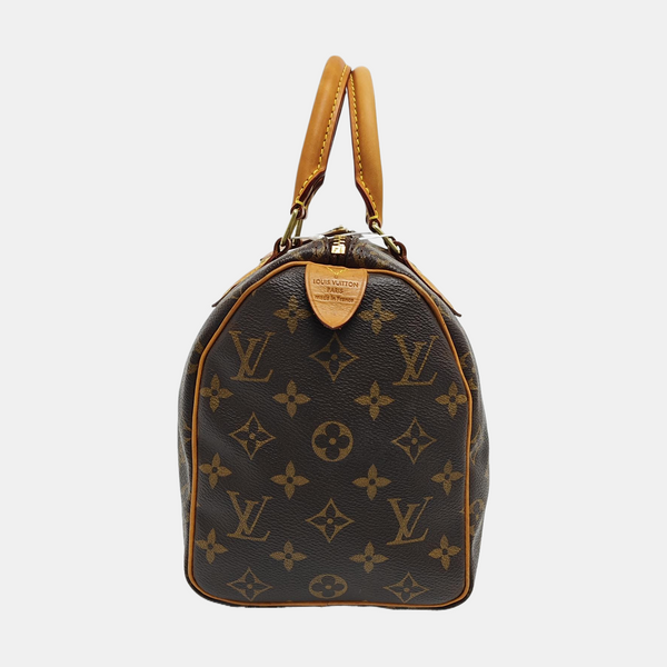 SPEEDY 25 Monogram Coated Canvas Brown