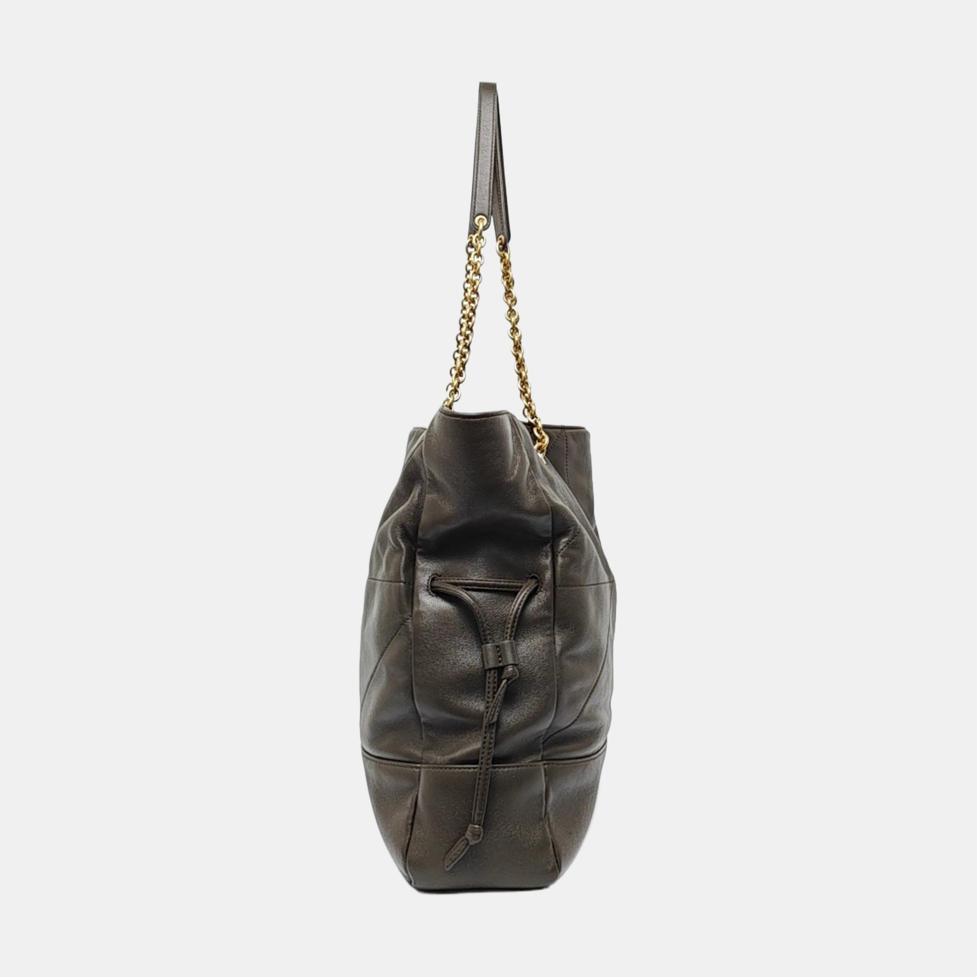 JAMIE SHOPPING Medium Quilted Lambskin Gray