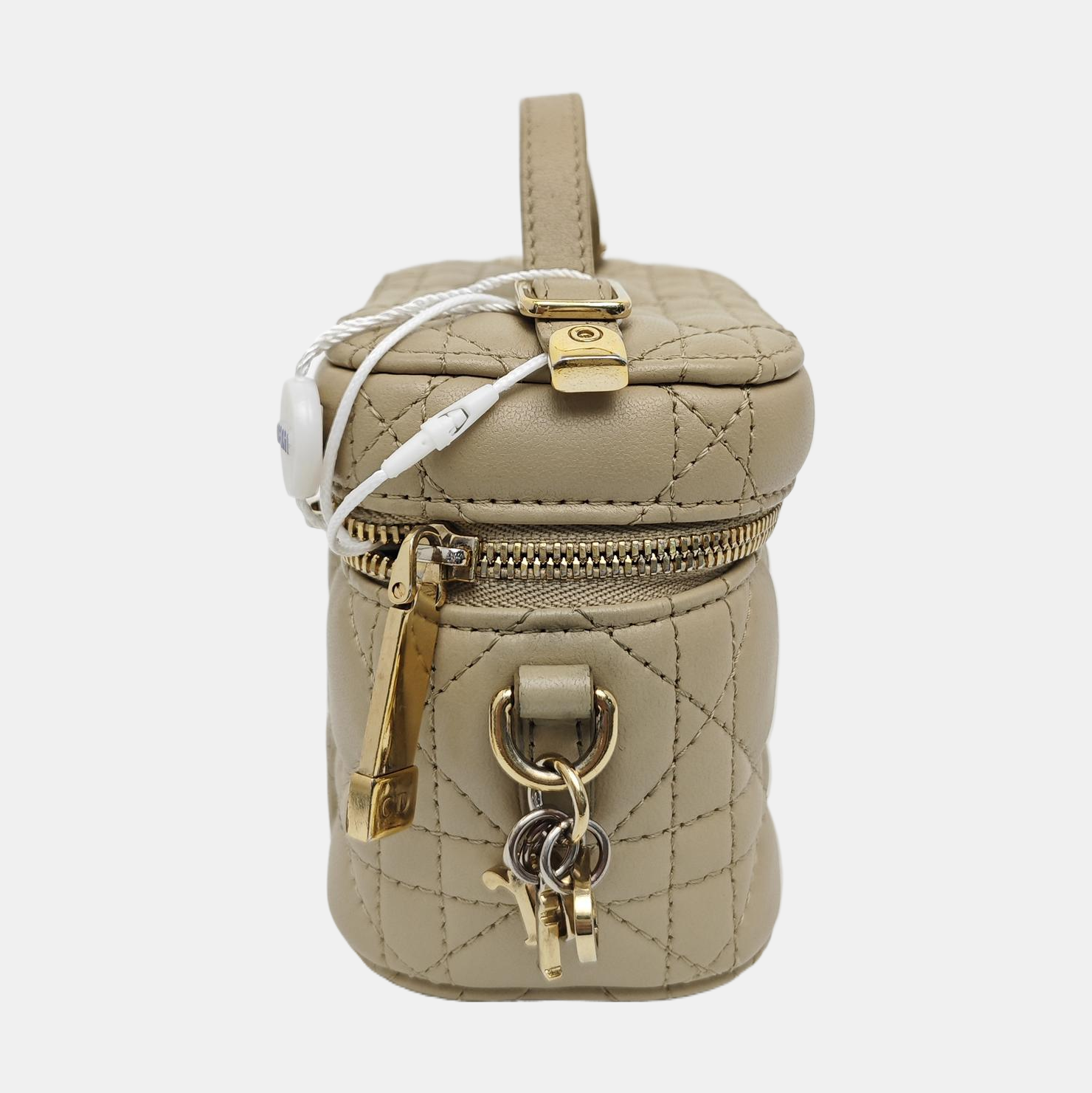 Lady Dior Super Mini Cannage Lambskin Beige