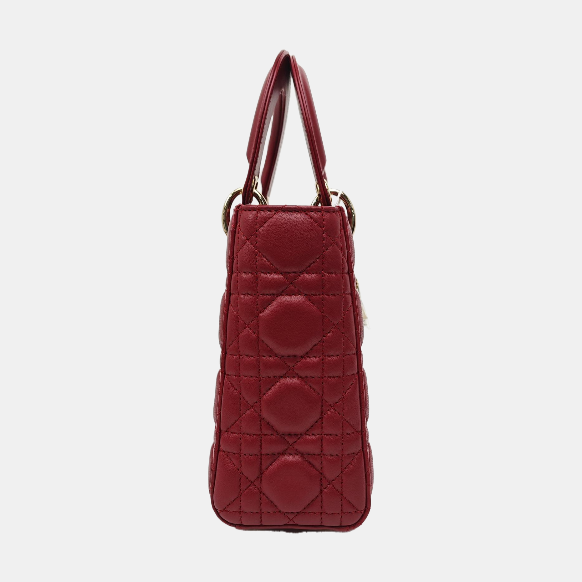 Lady Dior Small Cannage Lambskin Red