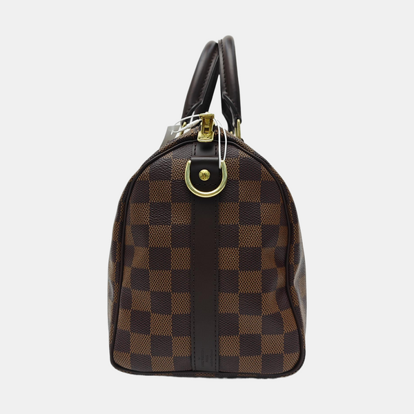 SPEEDY 25 Damier Ebene Coated Canvas Brown