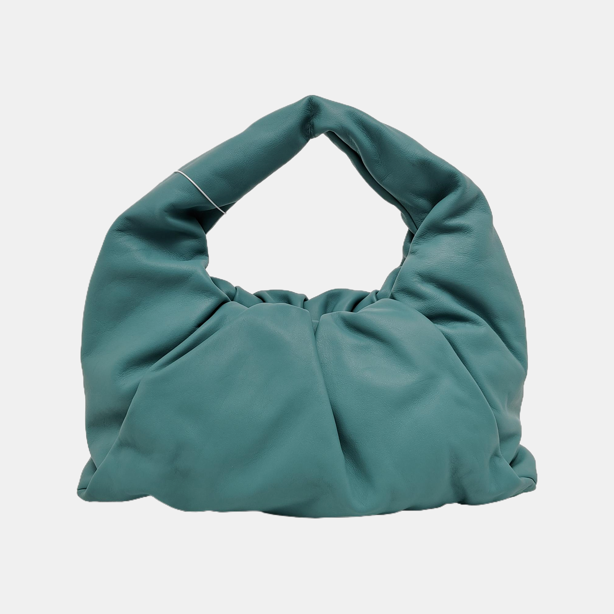 Authenticated pre-owned  The Pouch Calfskin Blue - Top Handle Bag at Looply